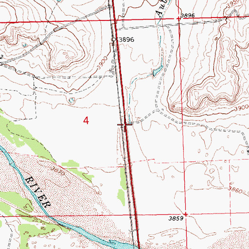 Topographic Map of Aubury Creek, OK