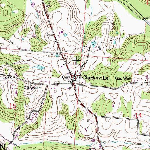Topographic Map of Saint Patricks Church, OH