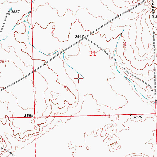 Topographic Map of North Picket House Draw, OK
