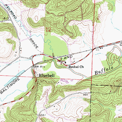 Topographic Map of Bethel Methodist Episcopal Cemetery, OH