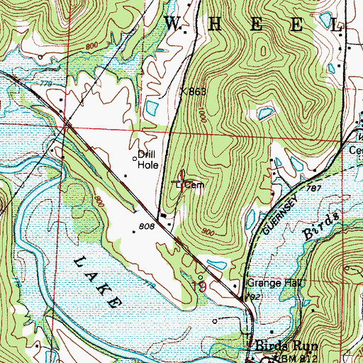 Topographic Map of Forney Cemetery, OH