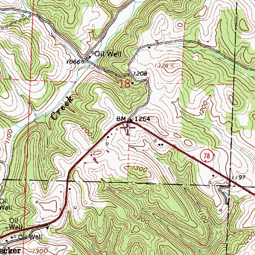 Topographic Map of Buchanon Presbyterian Cemetery, OH