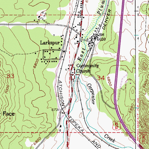 Topographic Map of Carpenter Creek, CO