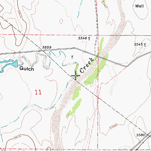 Topographic Map of Willow Gulch, CO