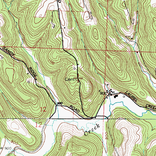 Topographic Map of Lindon Family Cemetery, OH