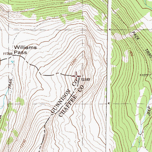 Topographic Map of Mount Arps, CO