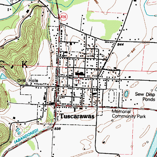 Topographic Map of Saint James Lutheran Cemetery, OH