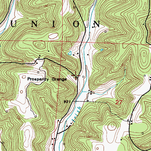 Topographic Map of Wesley Chapel Cemetery, OH