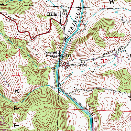 Topographic Map of Beech Grove Presbyterian Cemetery, OH