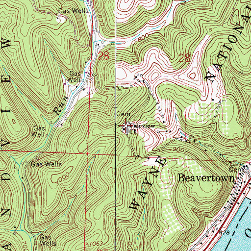 Topographic Map of Fairview Church Cemetery, OH
