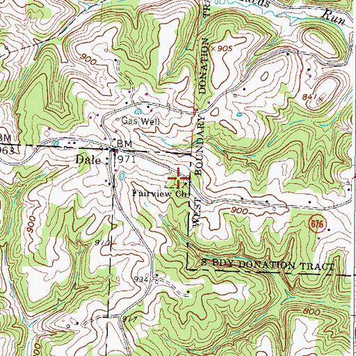Topographic Map of Fairview Church Cemetery, OH