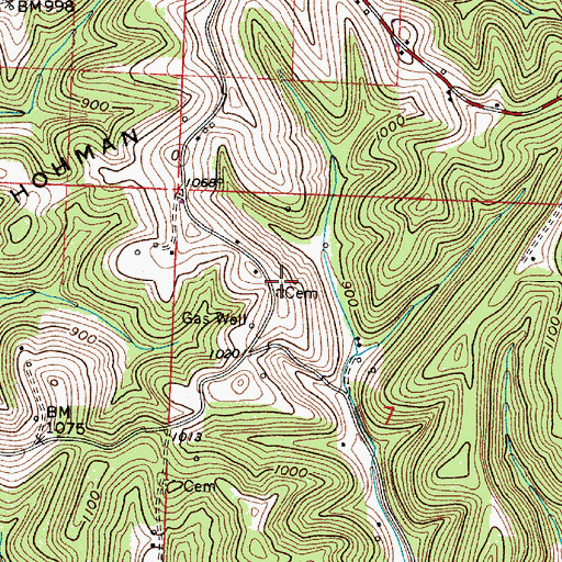 Topographic Map of Graham Cemetery, OH