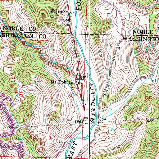 Topographic Map of Mount Ephriam Church Cemetery, OH