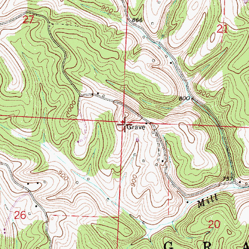 Topographic Map of Springer Grave, OH