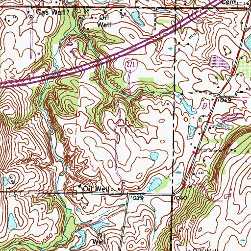 Topographic Map of Allardale County Park, OH