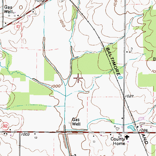 Topographic Map of Buckeye Woods County Park, OH