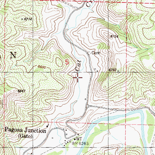 Topographic Map of Gato, CO
