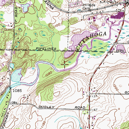 Topographic Map of Charles Tummonds State Nature Preserve, OH