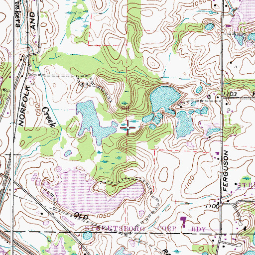 Topographic Map of Frame Bog-J Arthur Herrick Nature Preserve, OH