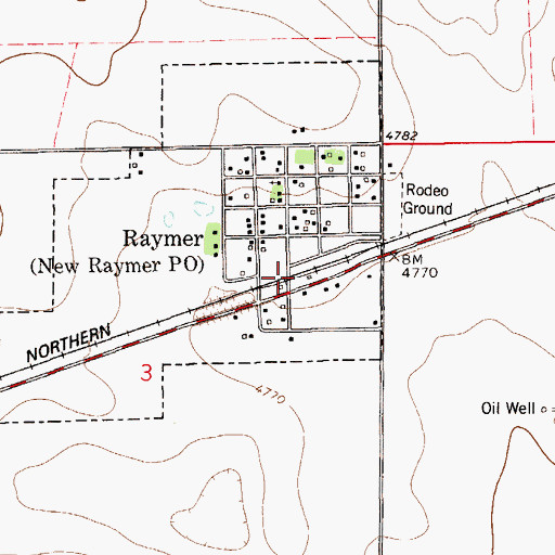 Topographic Map of New Raymer, CO