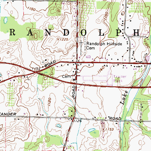 Topographic Map of German Reformed Cemetery, OH