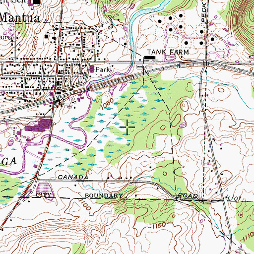 Topographic Map of Marsh Wetlands State Nature Preserve, OH