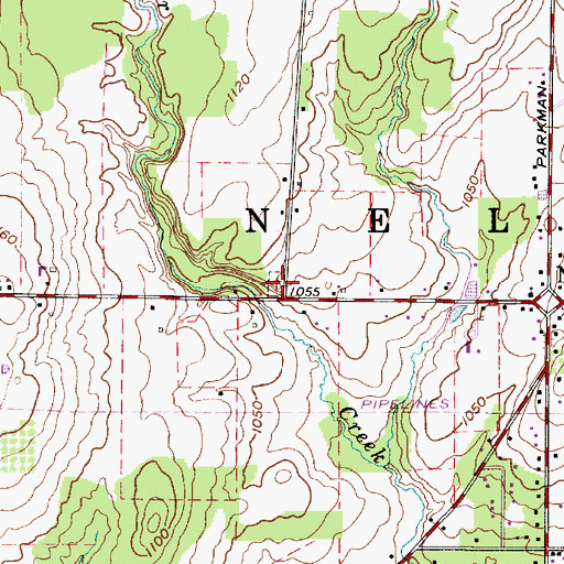 Topographic Map of Tinker Cemetery, OH
