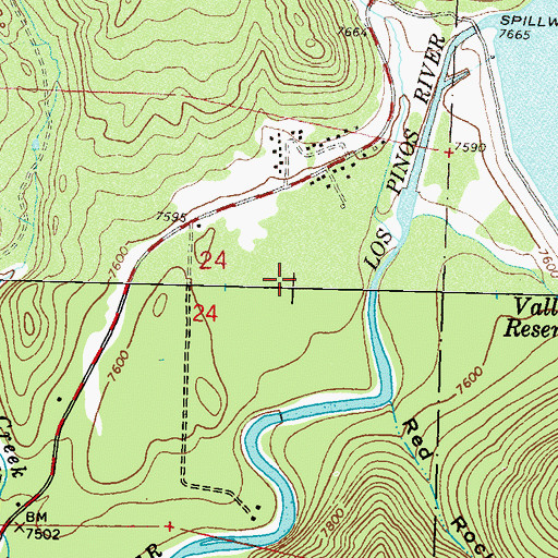 Topographic Map of Vallecito, CO