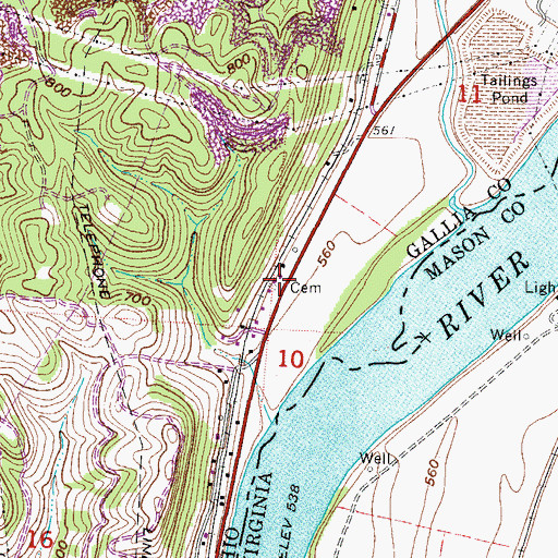 Topographic Map of Rothgeb Cemetery, OH