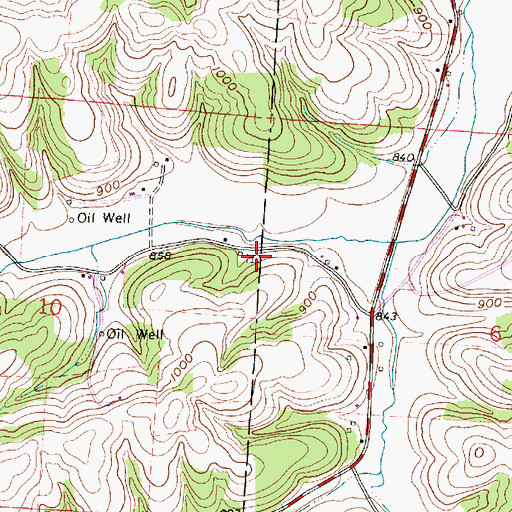 Topographic Map of Mikesell Cemetery, OH