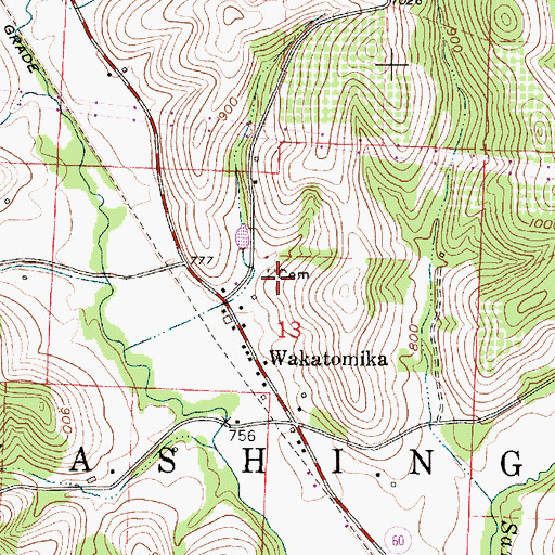 Topographic Map of Tomika Regular Baptist Cemetery, OH