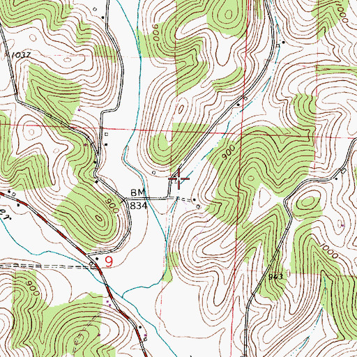 Topographic Map of Zion Evangelical Lutheran Cemetery, OH