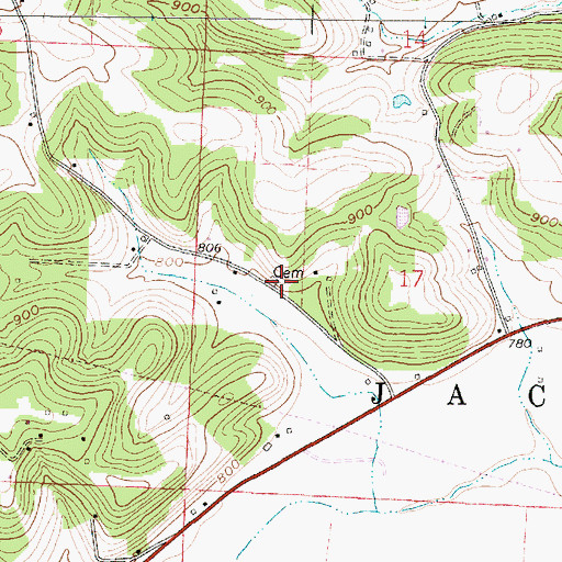 Topographic Map of Dove Cemetery, OH