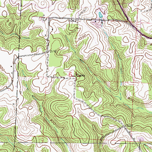 Topographic Map of Emler Methodist Cemetery, OH