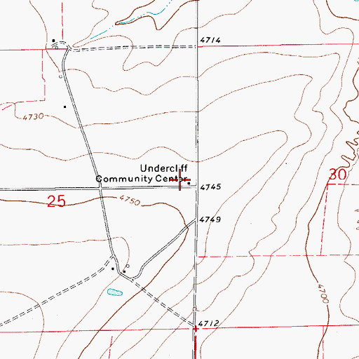 Topographic Map of Undercliffe (historical), CO