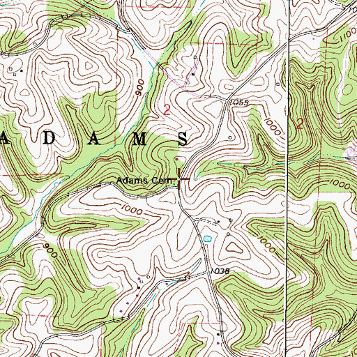 Topographic Map of Oak Grove School (historical), OH