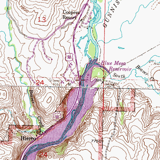 Topographic Map of The Wayne N Aspinall Unit, CO