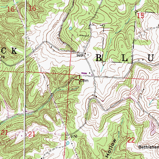 Topographic Map of Stone Church Cemetery, OH