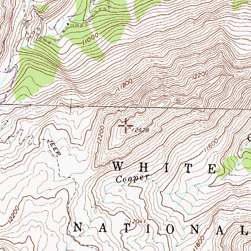 Topographic Map of Greg Mace Peak, CO