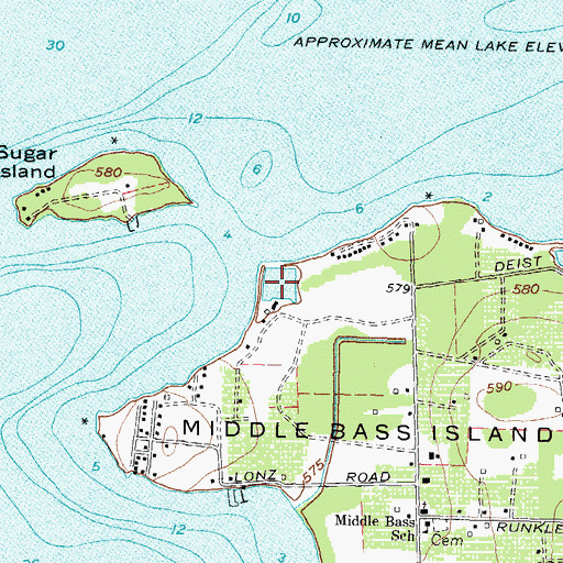 Topographic Map of Fischers Pond, OH