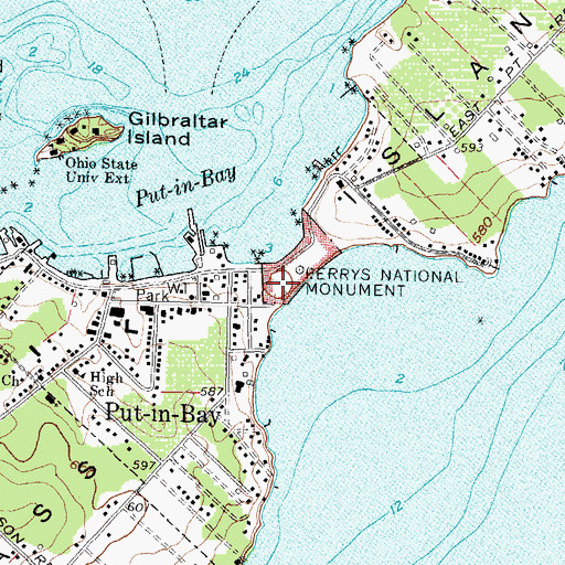 Topographic Map of Monument Pond (historical), OH