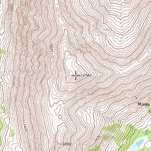 Topographic Map of Rinker Peak, CO