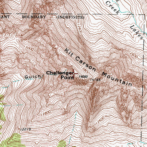 Topographic Map of Challenger Point, CO