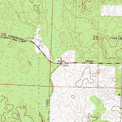 Topographic Map of Fernwood School (historical), WI