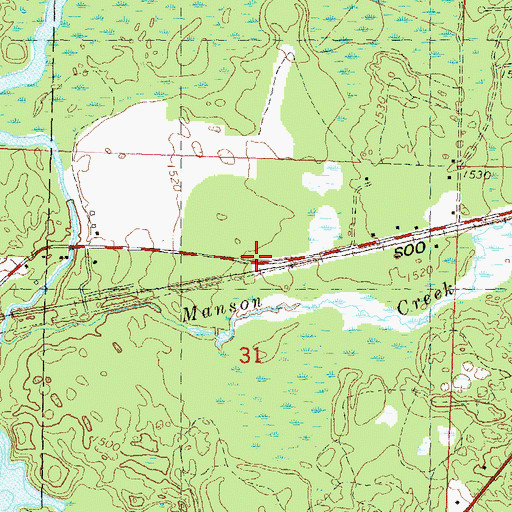 Topographic Map of Manson (historical), WI