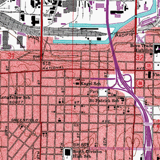 Topographic Map of Iglesia Pentecostal, WI