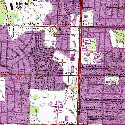 Topographic Map of Kilmer Park, WI