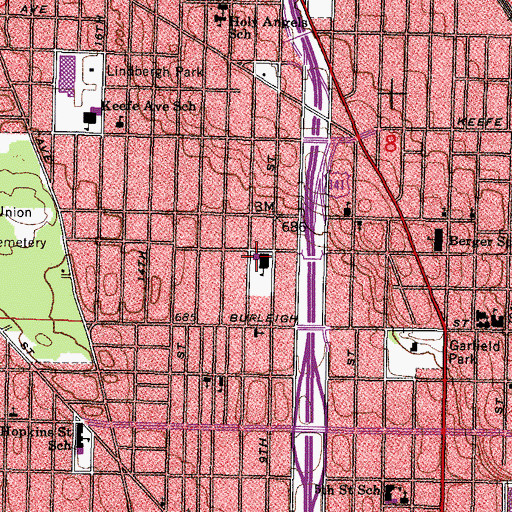 Topographic Map of LaFollette Elementary School, WI
