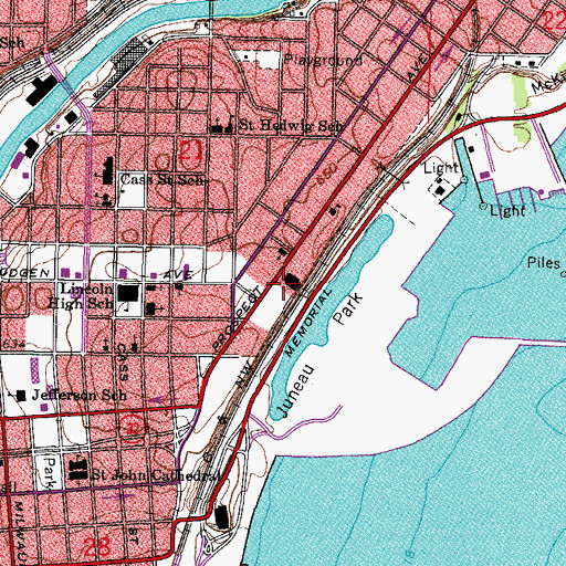 Topographic Map of Layton School of Art, WI