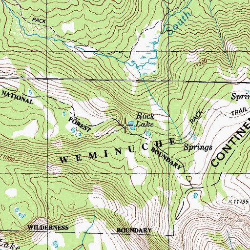Topographic Map of Rock Lake, CO